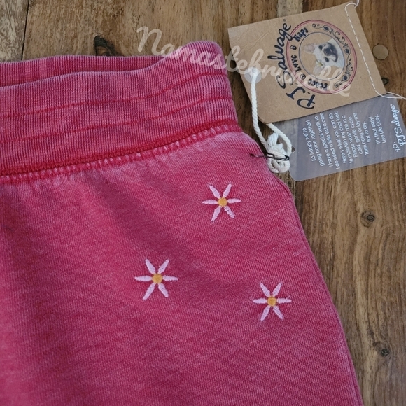 PJ Salvage Vintage Feels Embroidered Flower Lounge/PJ Shorts. NWT - Picture 10 of 11